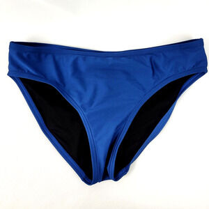DKNY Bikini Bottoms Size Small Blue Low Rise Full Coverage Womens Swim New